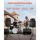 2 X 15 In Speakers Portable Pa System 2000w Mixer Bluetooth Mic 3-channel