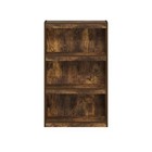 Bookcase 24 5  Wide Brown 3-shelf Standard Adjustable Shelves Composite Wood