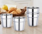 Teamfar Coffee Cup Espresso Cup Mug Set Of 4 Double Wall Stainless Steel Tea