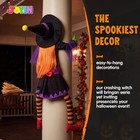Crashing Witch Halloween Tree Decorations Outdoor  Flying Witch On Broom Hanging