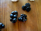 Large Lot-vintage Sets Blk Glass Buttons 3 Set Clear Glass 1 Set Pearl   More
