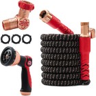Pocket Hose Copper Head Expandable Garden Hose 50 Ft  With New 360   Pocket Pivot