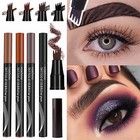 4 Points Eyebrow Tattoo Pen Waterproof Fork Tip Patented Microblading Makeup Ink