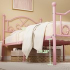 Bed Frames  Modern Size Metal Bed Frames For Kids Girls  No Box Twin Pink