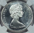 1965 Canada Silver Dollar Ngc Pl-66  Star Small Beads Blunt 5 Km 64 1