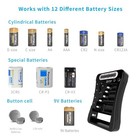 Universal Battery Tester Lcd Display For Aa Aaa C D 9v Button Cells