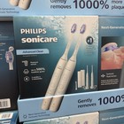 Philips Sonicare Advanced Clean Sonic Electric Toothbrush Set  2 Handles White