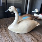 Vtg Corky Dize Lot Of 4 Signed Wood Decoy Md Duck Swan Blue Teal Bufflehead Etc