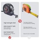Magnetic Measure Tape 25ft   7m High Visibility Waterproof Lever Lock Ruler Tool