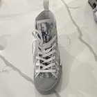 Dior B23 High Top Logo Canvas Sneakers Gray white Lace Up Eu 41 Us 8
