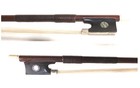 Vtg Violin Bow With 8 Point Star   Abalone Circle  Engraved Silver   Ebony