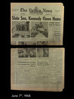 Vintage Robert Kennedy Rfk Complete Newspapers June 5-7 1968 Collectible