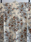 Vintage Japanese Kimono Floral Elegant Traditional Long Robe Pink Hem From Japan