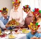 16pcs Thanksgiving Crafts For Kids - Felt Turkey Masks Diy Arts Kit  Fall Party 