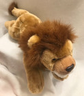 Russ Berrie Yomiko Classics Brown Male Lion Plush Stuffed Soft Bean Bag 14  Nwt