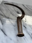 Vintage Antique Hand Sickle With Wood Handle Farm Tool Home Decor Scythe