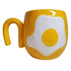 Sunny Side Up Egg Ceramic Mug - 12 Oz