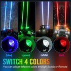 2pcs Whipless Led Whip Lights  Rgbw Alien Lights with Remote Control Whip Lights