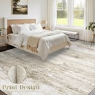 Rug 8x10 Area Rugs For Living Room  Large Neutral Soft Rug Abstract Non Slip