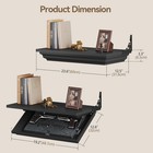 Lvifur 24  Compact Gun Shelf With Lock For Wall Mount Display Black