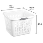 Sterilite 1 5 Bushel Square Laundry Basket  White Plastic Clothes Hamper  6 Pack