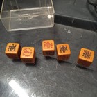 Set Of 5 Vintage Butterscotch Bakelite Poker Dice