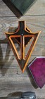 European Deer Skull Mount Plaque Wall Pedestal Midnight Outlined In Orange