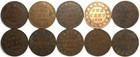 Lot Of 10 1800 s Mixed Dates Canada Large Cents 1c
