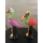 Vintage Swak Lynda Corneille Tropical Bird Salt   Pepper Shakers       2004 