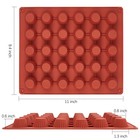 Joersh Mini Peanut Butter Cup Silicone Mold  30-cavity Mini  Red