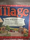 2 Ready-cut Village  5 Vintage Paper Buildings W Box Complete rare 1930s