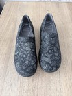 Dansko Women   s Floral Metallic Clogs Size 40 9 5-10 Slip On Comfort Shoes Nurse