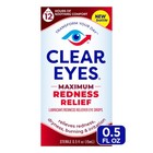 Clear Eyes  Maximum Redness Relief Eye Drops  0 5 Fl Oz  pack Of 2  Exp 04 2027