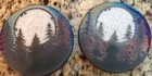 Fir Tree Coaster Raku Pottery  Handmade  Handsigned - New