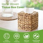 Rattan Tissue Box Cover Square Wicker Tissue Box Holder Facial Tissues Boxes