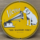 Vintage Rca Porcelain Sign Record Player Gramophone Gas Oil Nipper The Dog