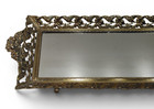 Vintage 20  Hollywood Regency Gold Filigree Perfume Dresser Mirror Vanity Tray