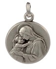 925 Sterling Silver Madonna With Jesus Medal Italian Made Saints Religious Je   