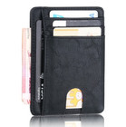Mens Leather Slim Wallet Credit Card Holder Rfid Blocking Pocket Id Money Pu Usa