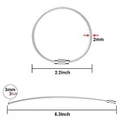 25 Pack Wire Keychain Cable 2mm 6 3 Inches Nylon Coated Stainless 25 Pcs Silver