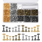 240 Set Leather Rivets  4 Colors 3 Sizes Double Cap Rivet  Rivets For Leather Wi