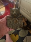 Lux Cat Kitten Kitty Kat Syroco Repwood Pendulette Keebler Clock 1931
