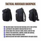 Large Rucksack Tactical Backpack Waterproof  outdoors Hiking Travel Molle Bag