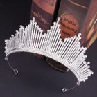 Bride Wedding Crown Tiara Silver Rhinestone Princess Queen Crystal Pageant Crown