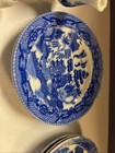 Vintage 11 Piece Childrens Blue Willow Tea Set