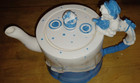 Vintage A La Carte Department 56 Tea Pot Blue white