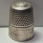 Vintage Sterling Silver Sewing Thimble W  Grapes-and-vine Motif
