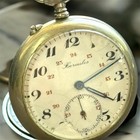 Antique Pocket Watch Hercules Mechanical Swiss Silver Depose Art Rare Old 19th