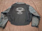 Harley Davidson American Legend Leather Trim wool Bomber Jacket Woman   s Xl