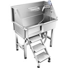 34  Pet Dog Cat Grooming Bath Tub Wash Station Stainless Steel Dog Grooming Bath